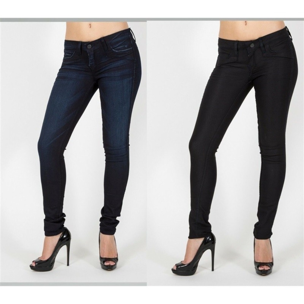NWT Bleu Lab 25 Two Way Denim Reversible Ankle Blue Jeans 112380